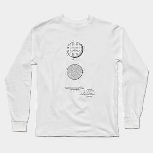 Golf Ball Vintage patent hand drawing Long Sleeve T-Shirt